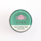 Green Flash Animal Department Store Gold Foil Clear Masking Tape - Axolotl