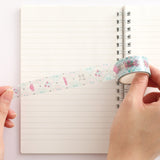 Green Flash Animal Department Store Gold Foil Clear Masking Tape - Axolotl