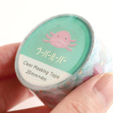 Green Flash Animal Department Store Gold Foil Clear Masking Tape - Axolotl