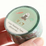 Green Flash Animal Department Store Gold Foil Clear Masking Tape - Sea Otter