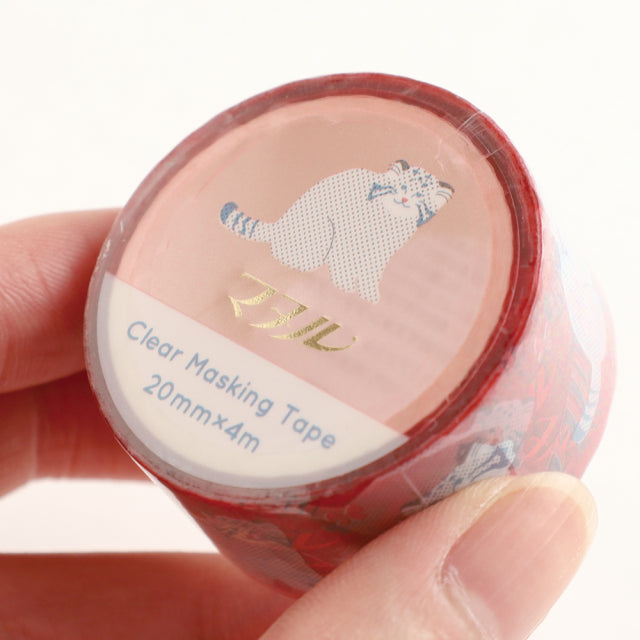 Green Flash Animal Department Store Gold Foil Clear Masking Tape - Pallas's Cat