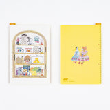 Hobonichi Pencil Board for A6 Size - iyo okumi: Happy Tea Time - Teapot Shelf