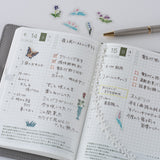 Hobonichi Transparent Embroidery Sticker Set - iyo okumi: My Garden