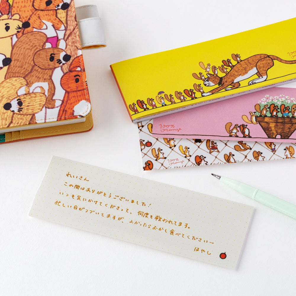 Hobonichi Letter Set - 100%ORANGE: Squirrel’s Moving Day