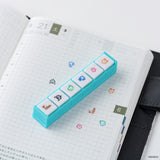 Hobonichi x Kodomo no Kao Pochitto6 Push-Button Stamp - Tamagotchi