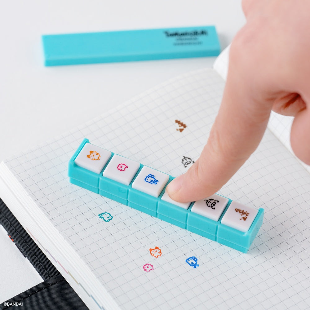 Hobonichi x Kodomo no Kao Pochitto6 Push-Button Stamp - Tamagotchi