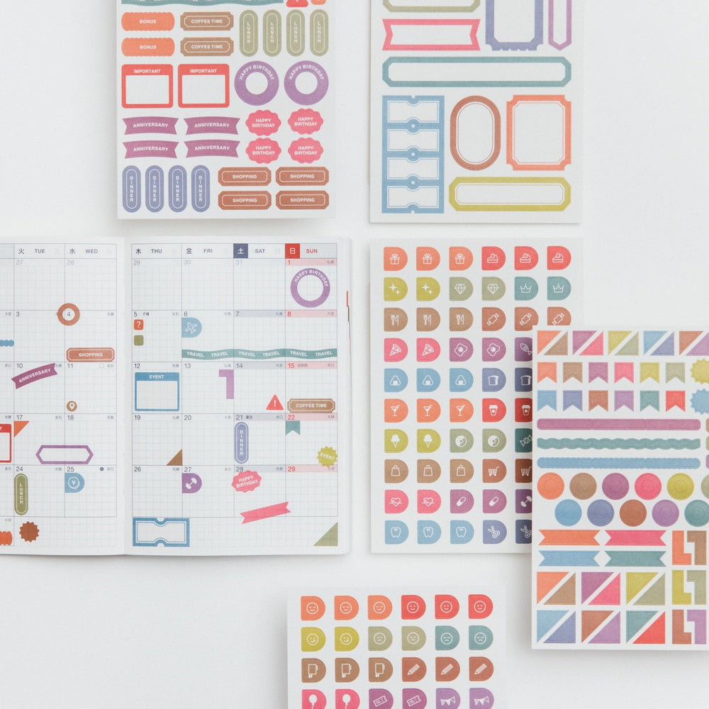 Hobonichi Sticker Set - TSUKI no IRO: Schedule