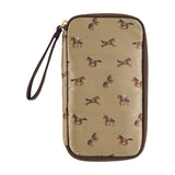 Hobonichi Small Drawer Pouch - Bow & Tie: Galloping Horses