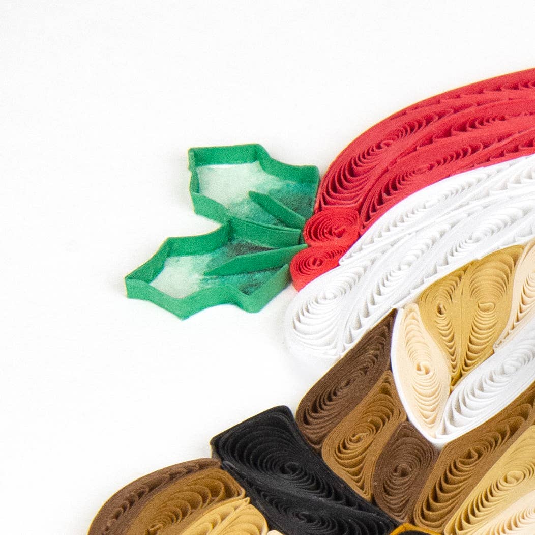 Quilled Holiday Dog Greeting Card