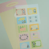 2jingis2jing Bunny Label Sticker Sheet
