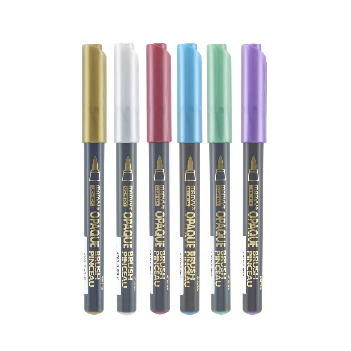 Marvy Uchida Opaque Brush Markers - Metallic