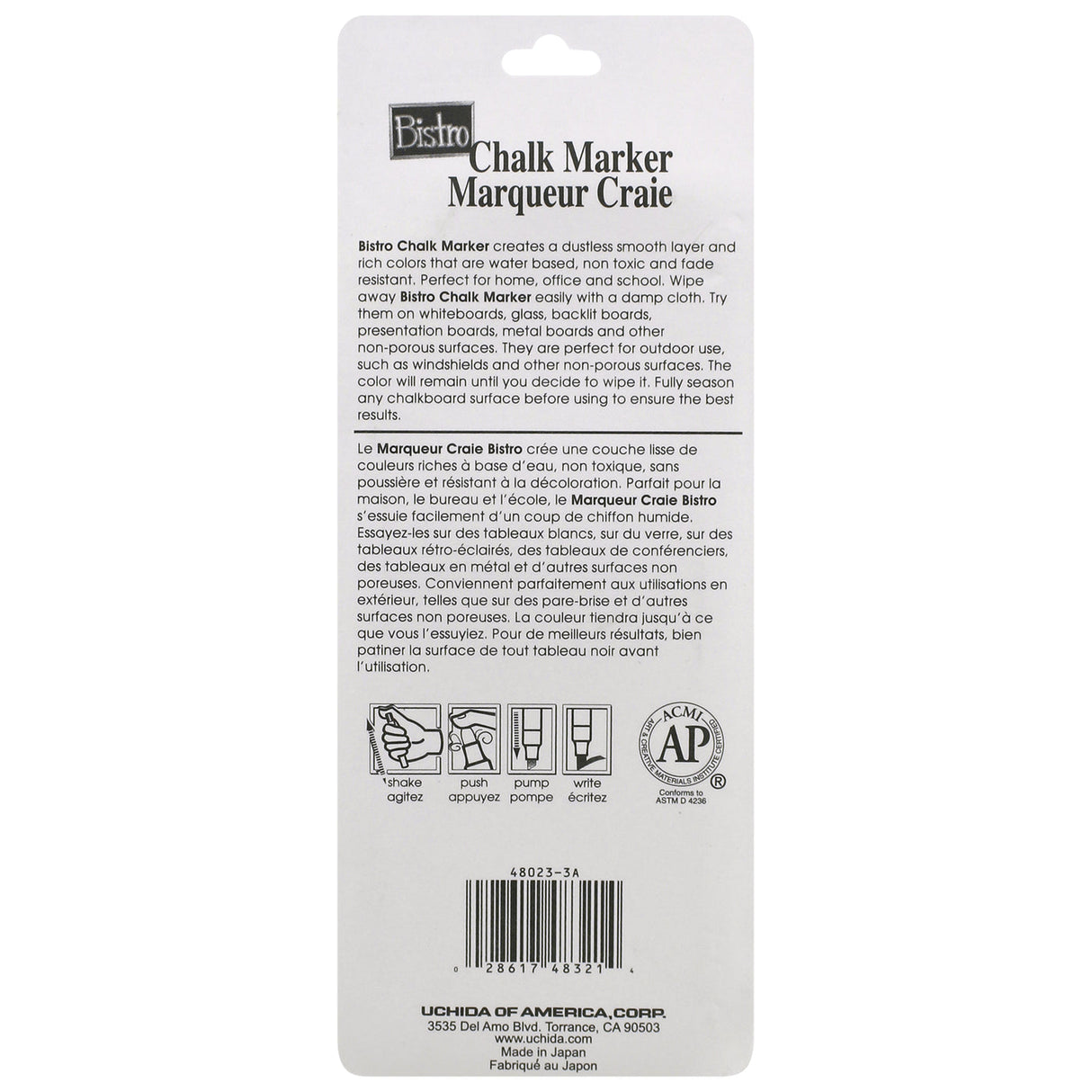 Bistro Chalk Markers - White - Combo Chisel, Broad, and Fine Set
