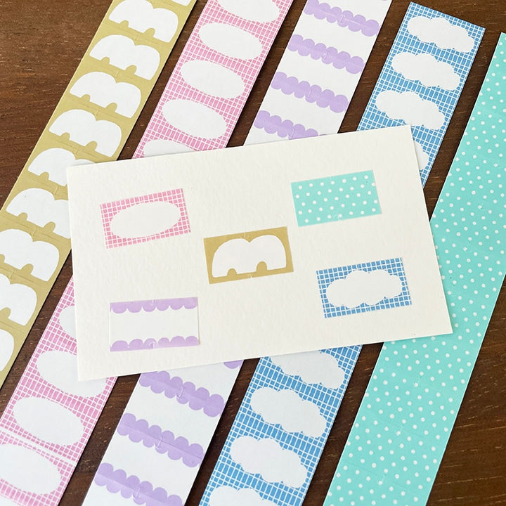 Stamp Marché Label Sticker - Mokumoku Frame Sky