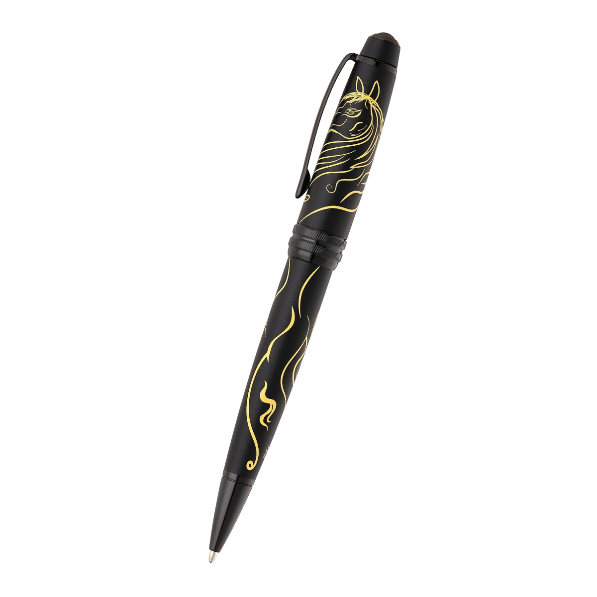 Cross Bailey Ballpoint Pen - Zodiac Year of the Horse Matte Black Lacquer
