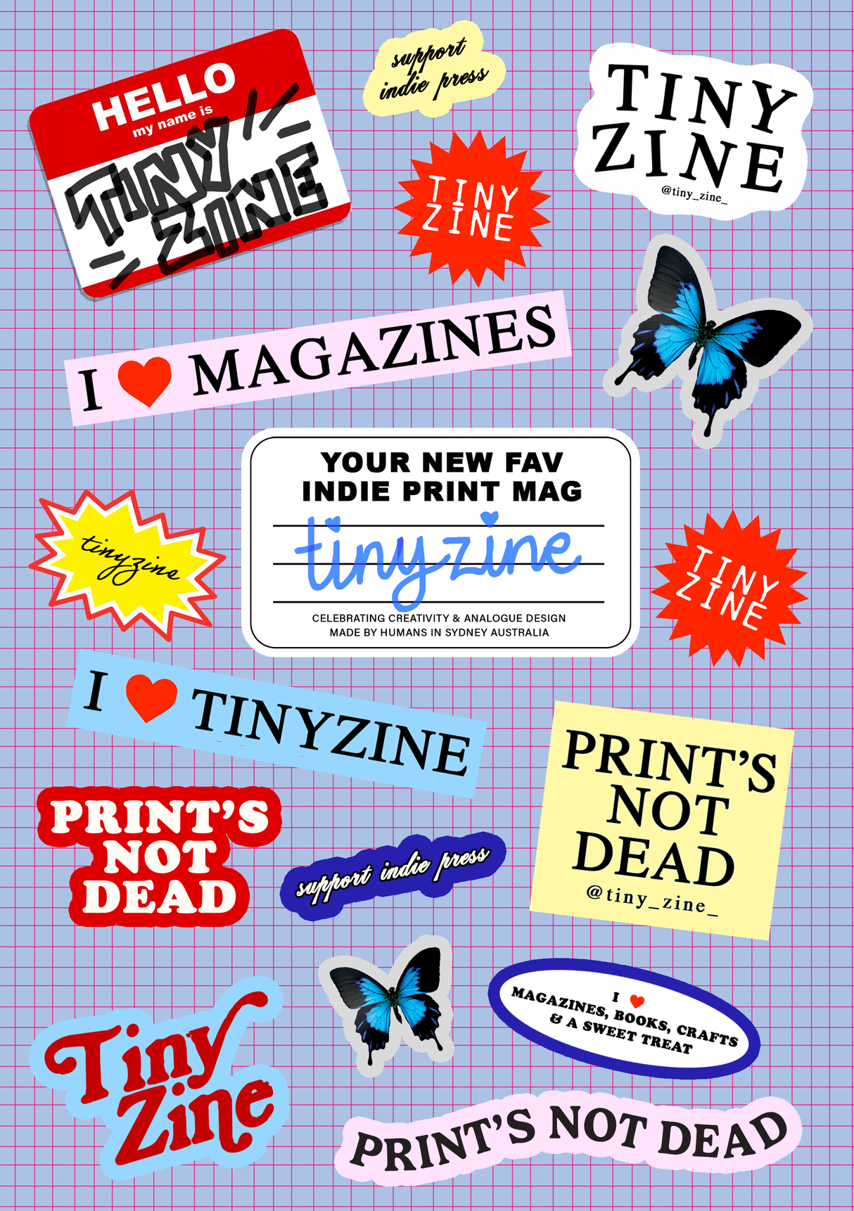 TINYZINE Official Stickersheet