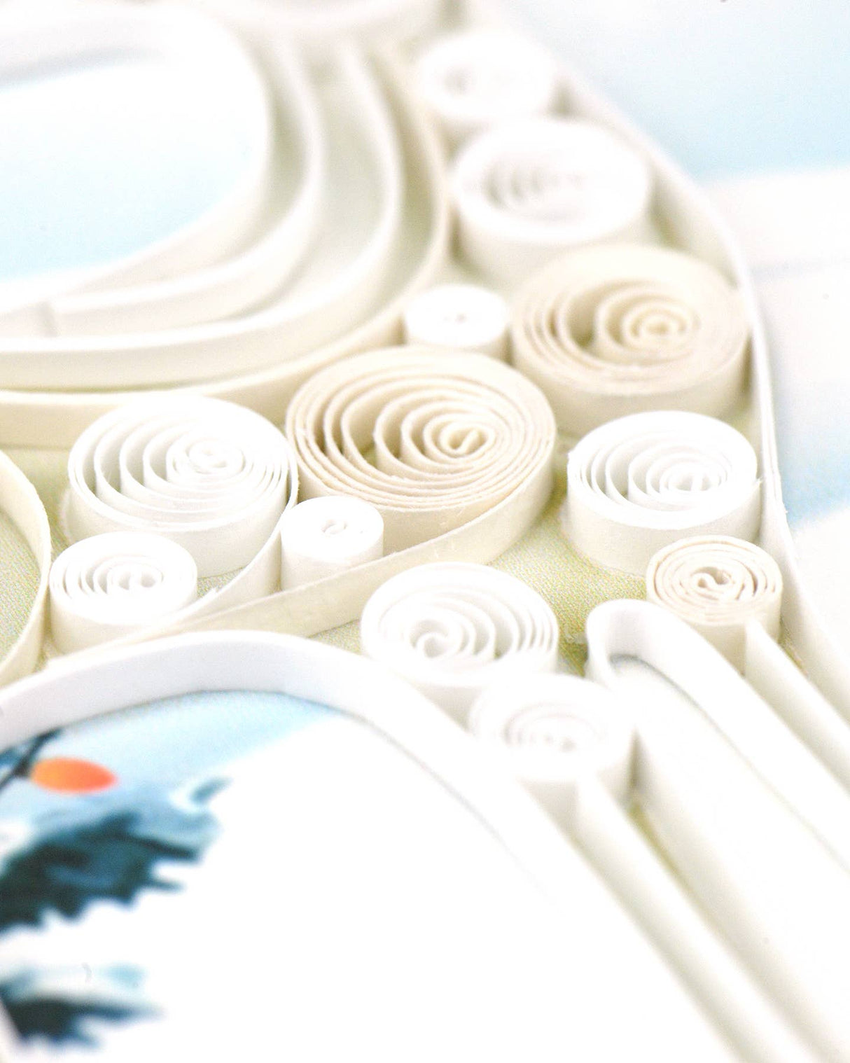 Quilled Snowy Reindeer Greeting Card