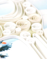 Quilled Snowy Reindeer Greeting Card