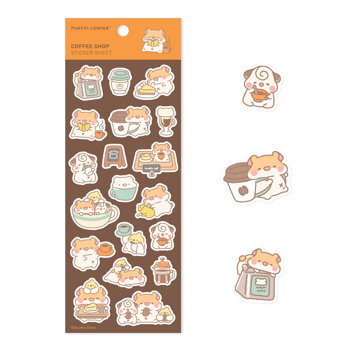 Studio Enon Coffee Shop Sticker Sheet - A