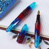 Benu Briolette Fountain Pen - Fiery Azure