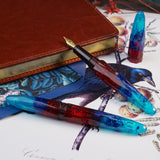 Benu Briolette Fountain Pen - Fiery Azure