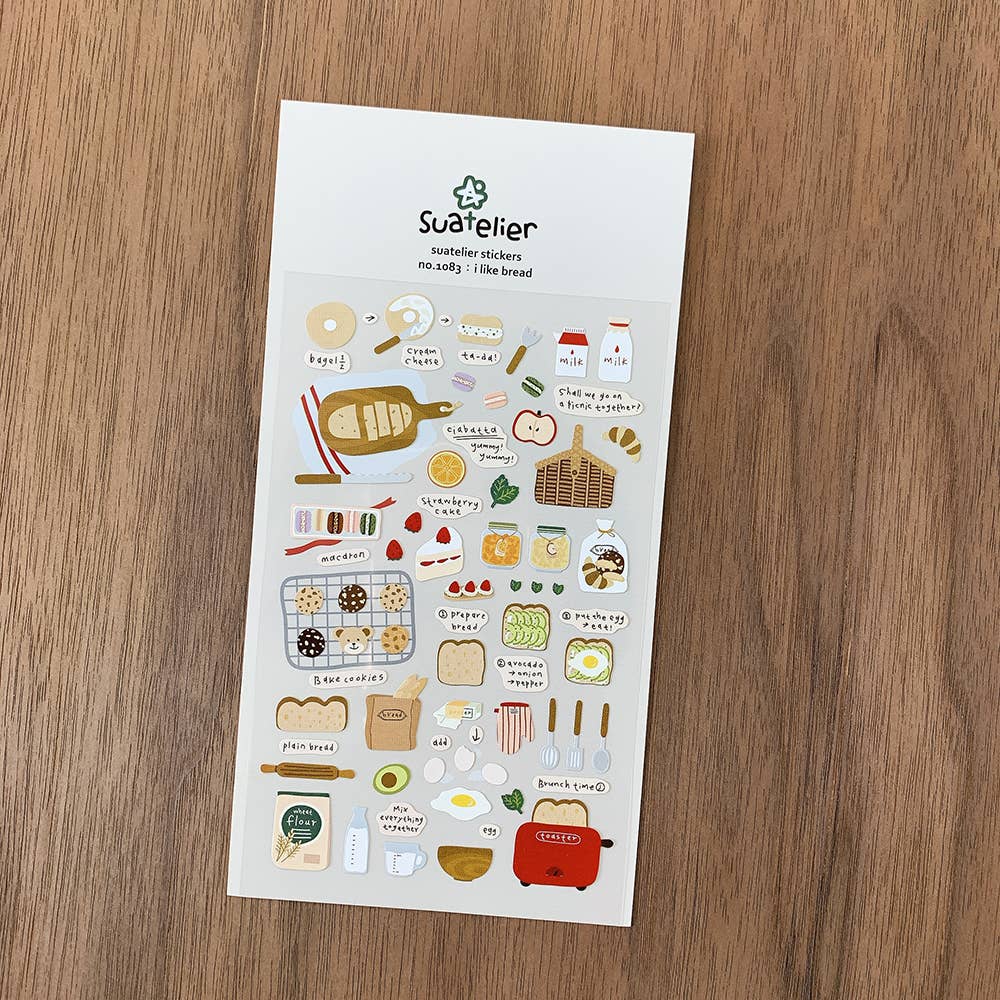 Suatelier Design Stickers - I Like Bread