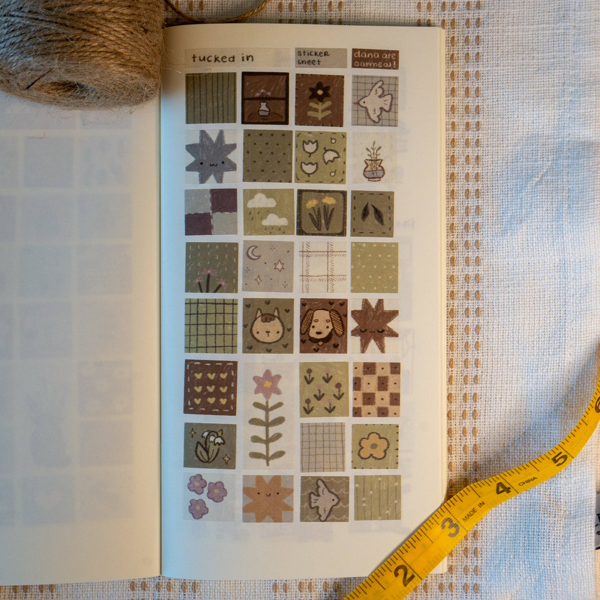 dana ate oatmeal! Tucked in Washi Sticker Sheet