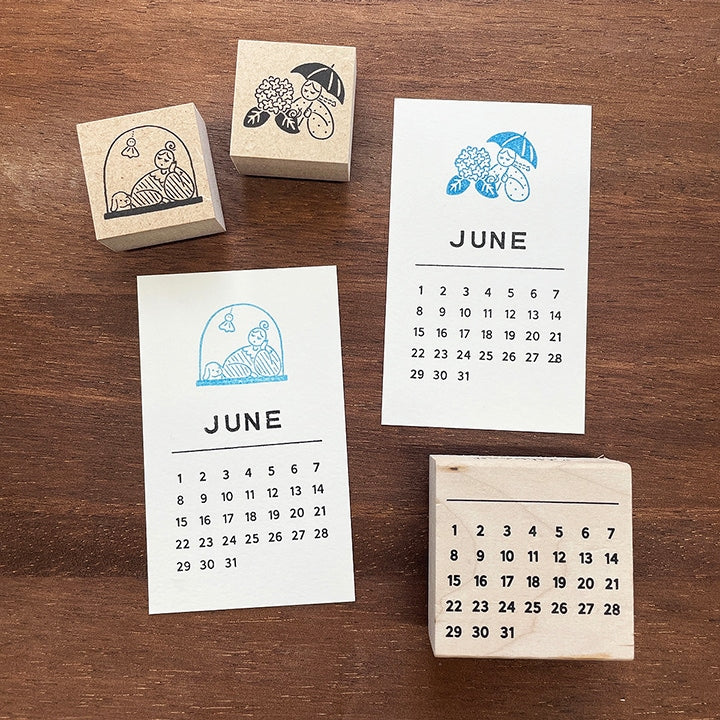 Stamp Marché Seasonal Illustration Stamp - June - Marle Hydrangea