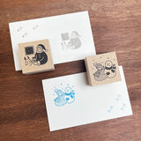 Stamp Marché Seasonal Illustration Stamp - December - Marle Santa