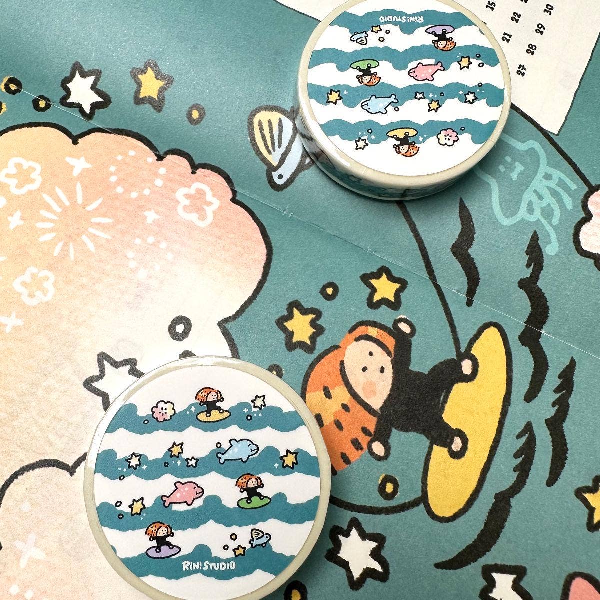RiN! Studio Wave Mini Washi Tape