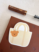 Bloom Paper Studio Teddy Charm Planner Bag Die Cut Sticker