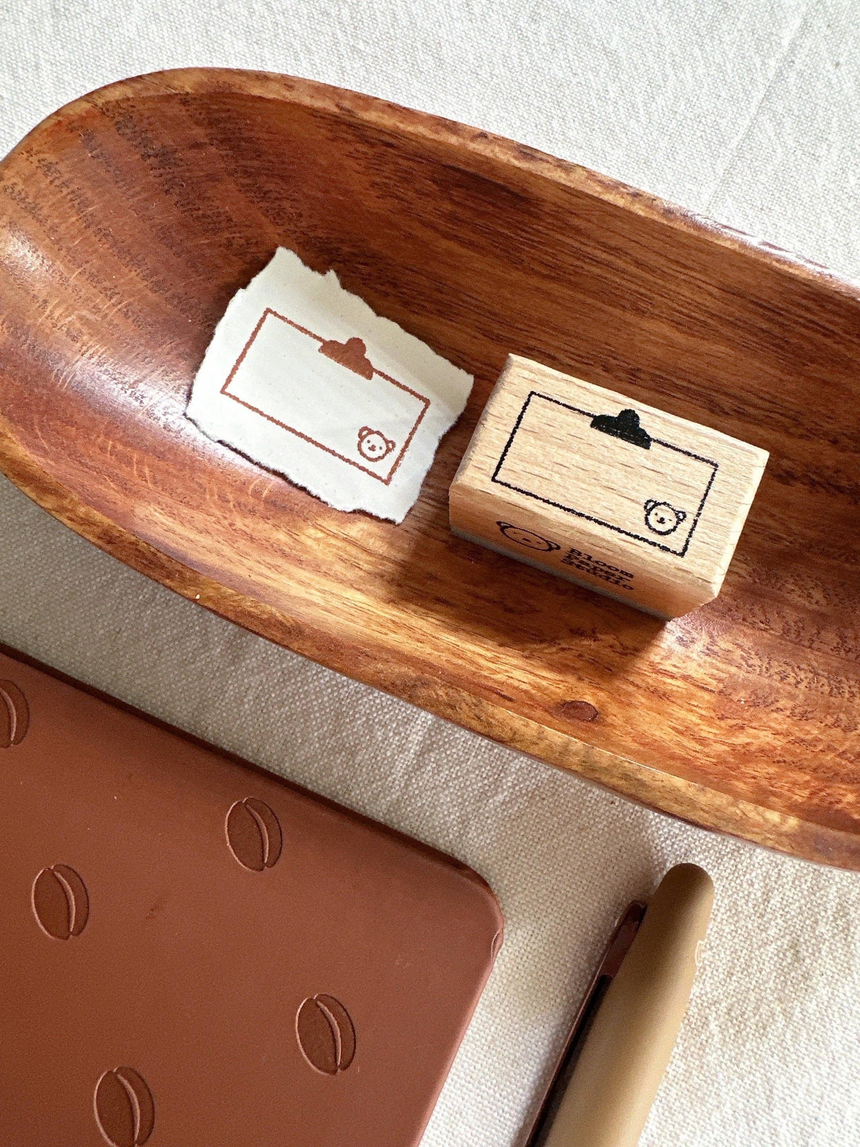 Bloom Paper Studio Binder Clip Note Wooden Stamp