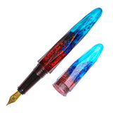 Benu Briolette Fountain Pen - Fiery Azure