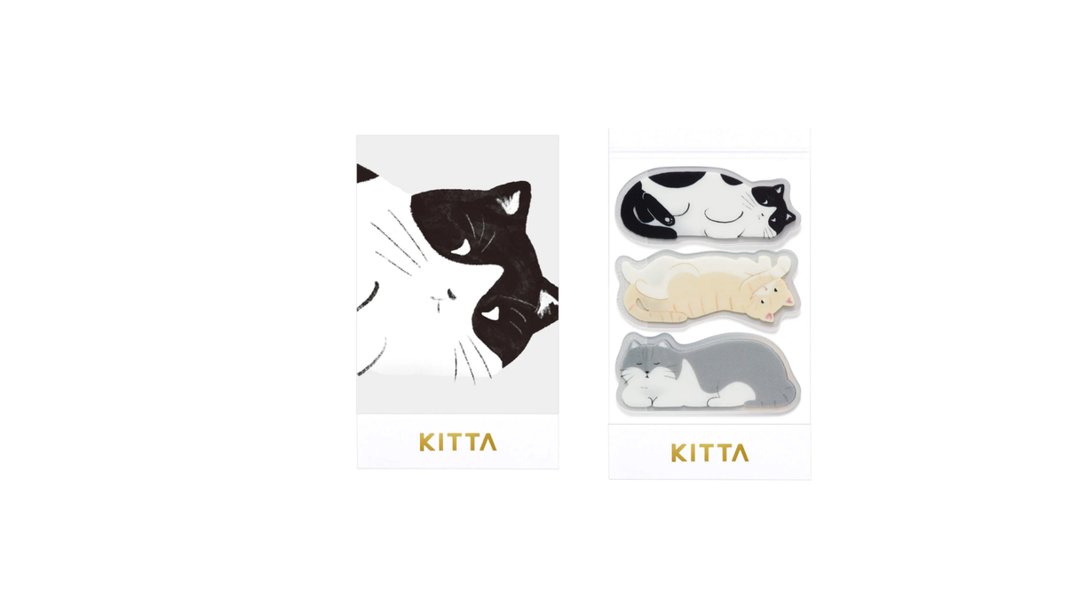 KITTA Portable Washi Decorative Tape - Clear - Cat