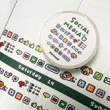 RiN! Studio Social Media Mini Washi Tape