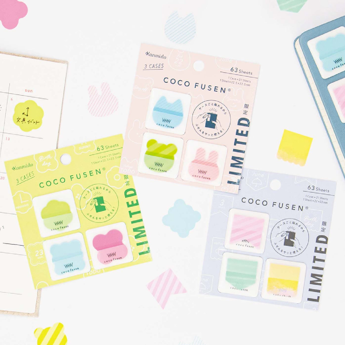 Kanmido Coco Fusen Die-Cut Sticky Notes (Limited Edition)