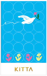 KITTA Portable Washi Decorative Tape -Stamp style Clear -: Playmates
