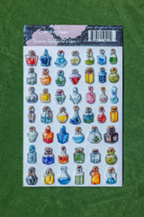 CoraCreaCrafts Mini Bottles Puff Stickers