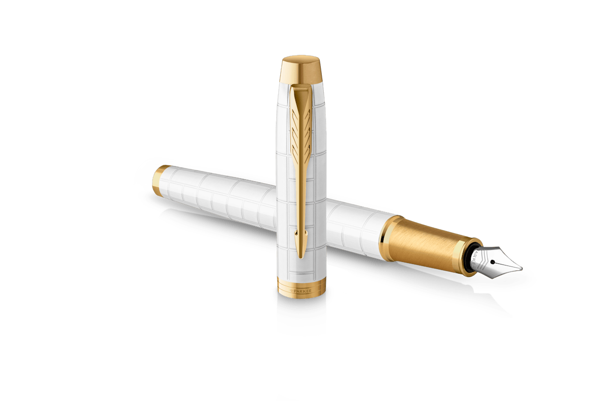 Parker IM Premium Fountain Pen - Pearl Lacquer & Gold Trim