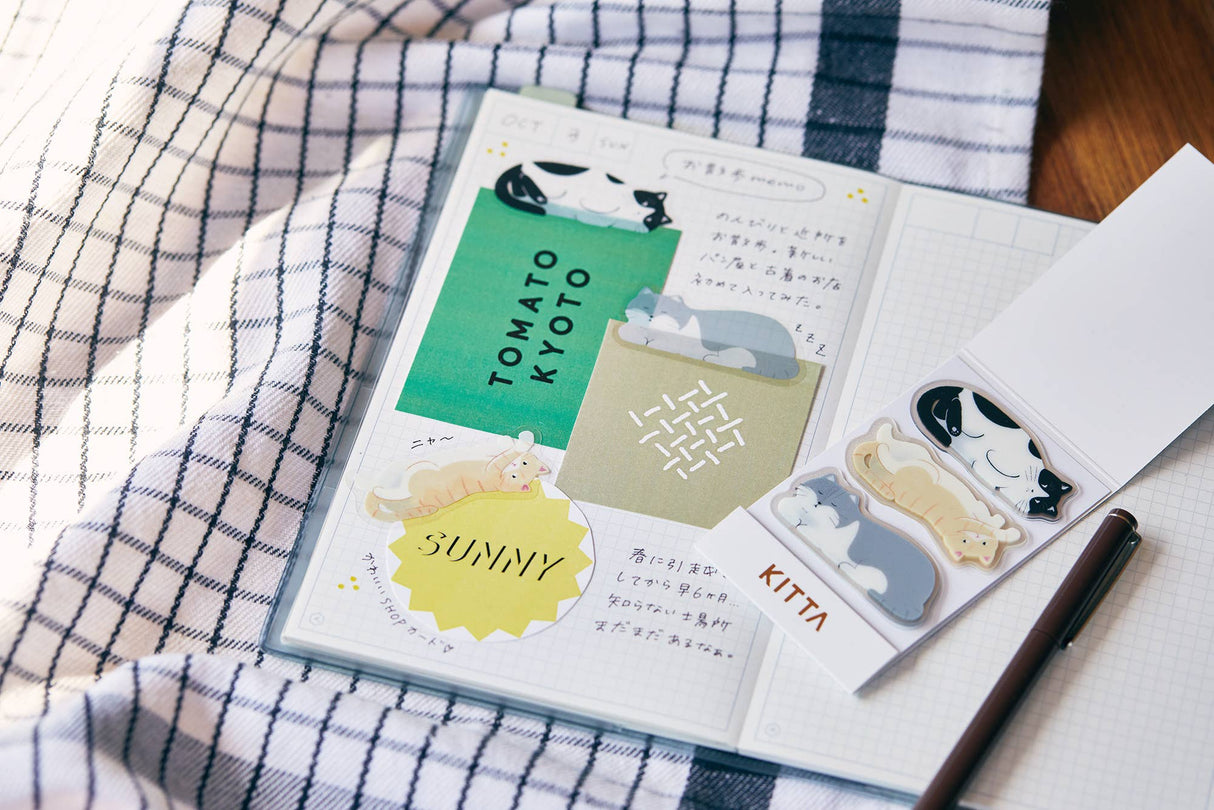 KITTA Portable Washi Decorative Tape - Clear - Cat