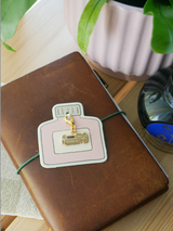 dana ate oatmeal! "handwritten with love" brass charm