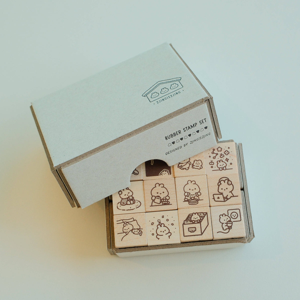 2jingis2jing Living Softly Rubber Stamp Vol. 1 (1.5cm)