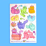 Birthday Cats Vinyl Sticker Sheet