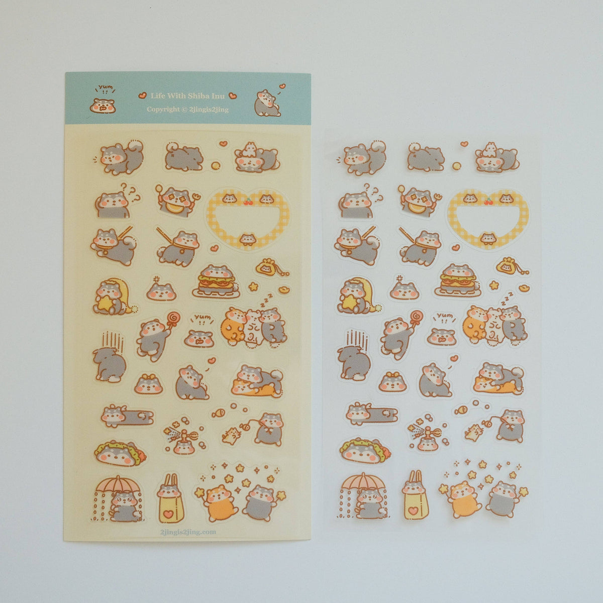 2jingis2jing Shiba Doodoo & Bobo Sticker Sheet