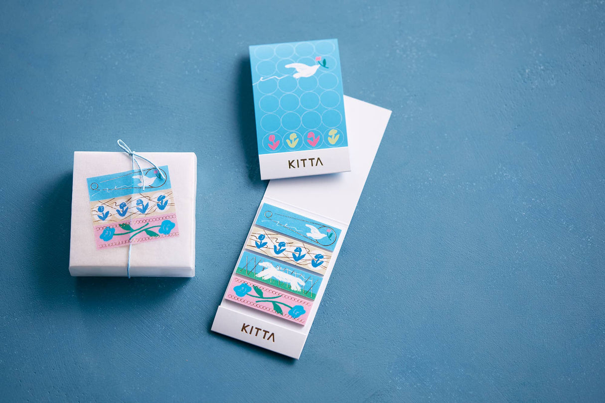 KITTA Portable Washi Decorative Tape -Stamp style Clear -: Bedtime