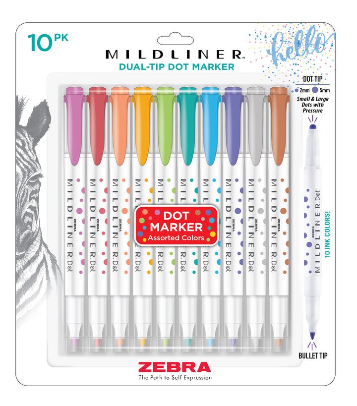 Zebra Mildliner Dual-Tip Dot Marker