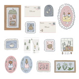 dana ate oatmeal! Bunny and Bear Sticker Sheet