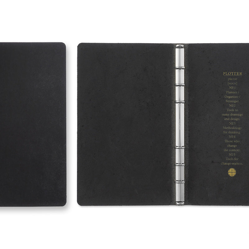 Plotter Pueblo 6-Ring Leather Binder - Bible Size - Black
