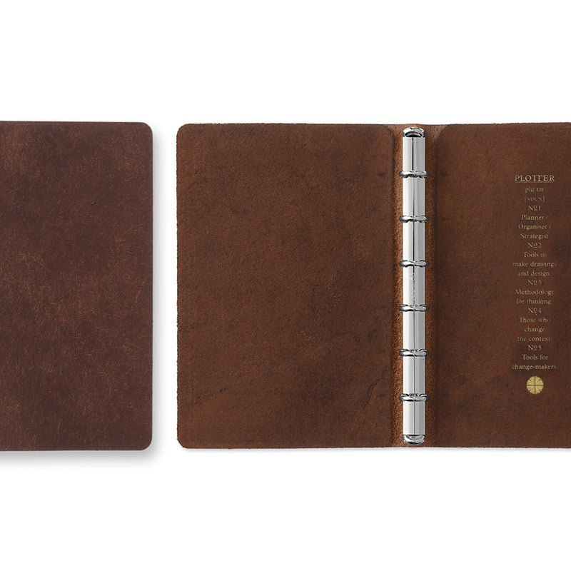 Plotter Pueblo 6-Ring Leather Binder - Mini Size - Brown