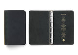 Plotter Pueblo 5-Ring Leather Binder - Mini 5 Size - Black