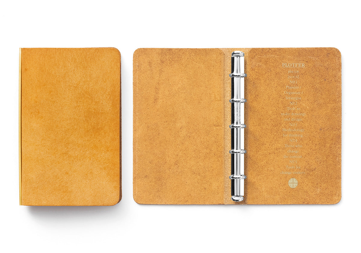 Plotter Pueblo 5-Ring Leather Binder - Mini 5 Size - Beige